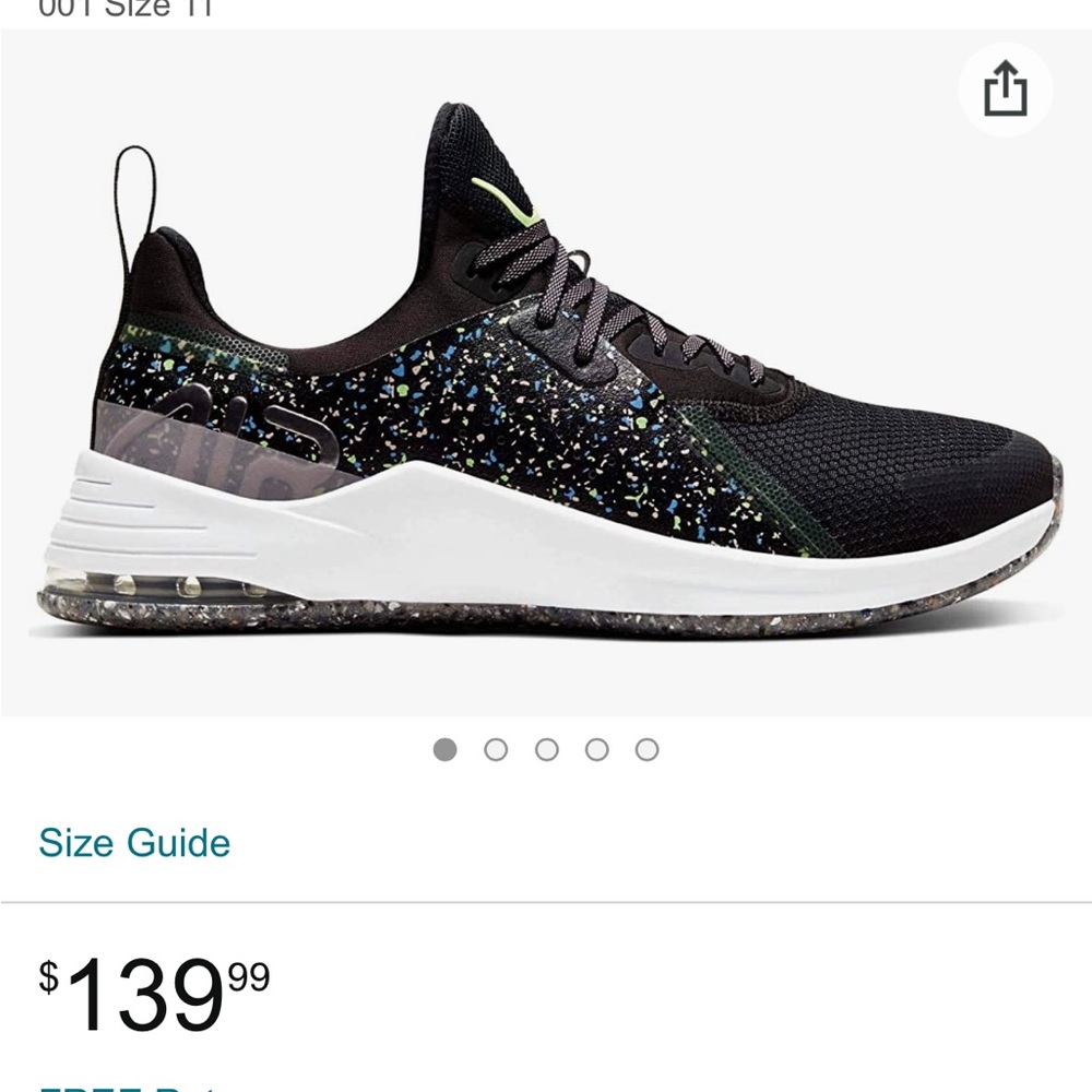 Nike Womens Air Bella Training Shoe Size 9